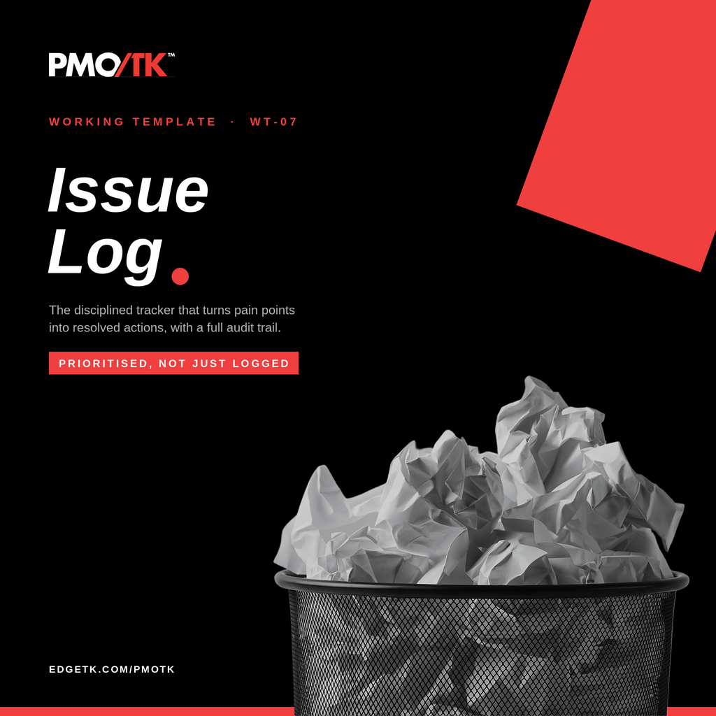 Issue Log Template